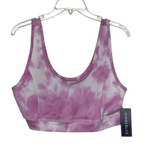 🆕 KIMBERLY C Tagless Pink Tie Dye Sports Bra Size XL